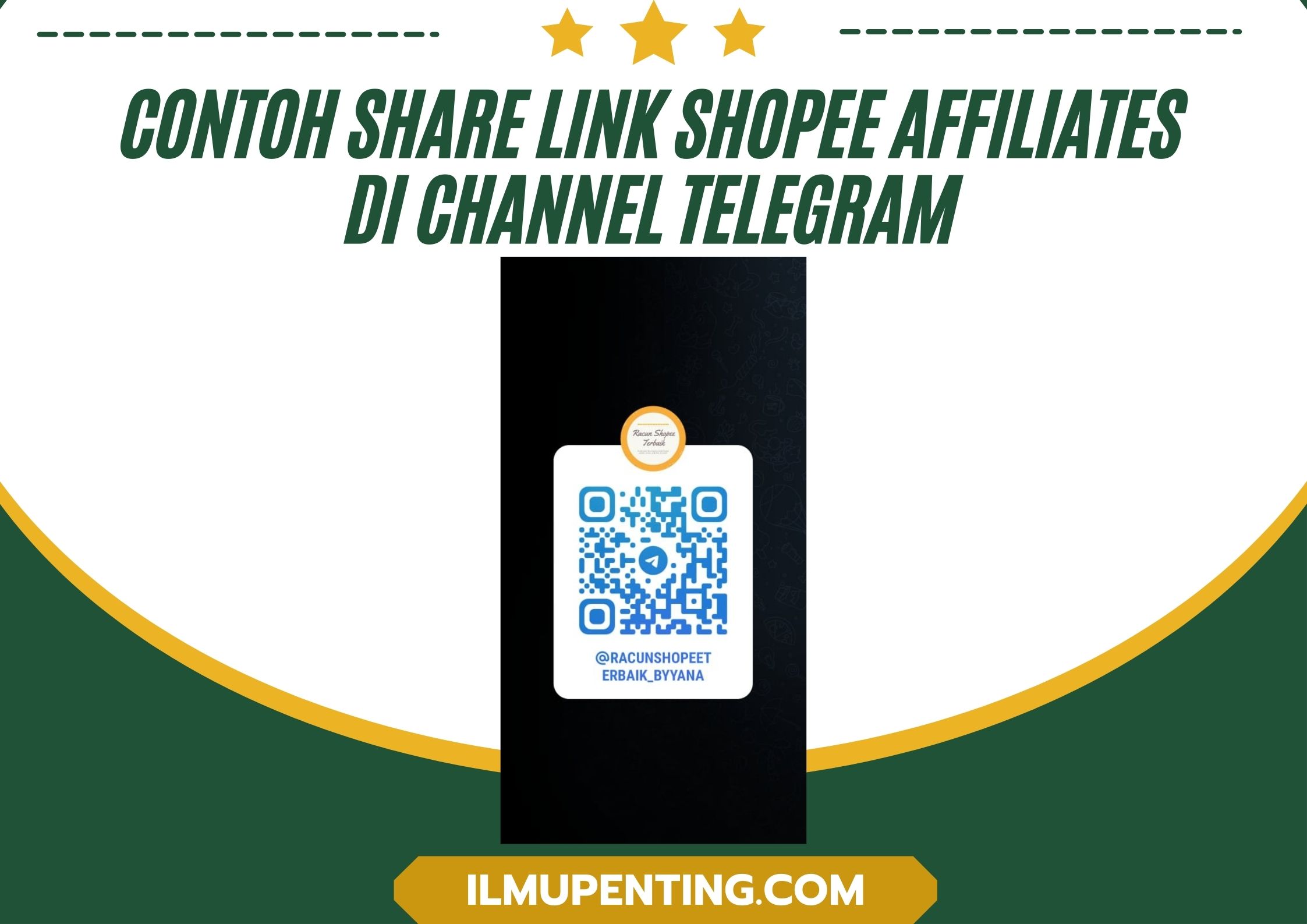 Contoh Share Link Shopee Affiliates di Channel Telegram