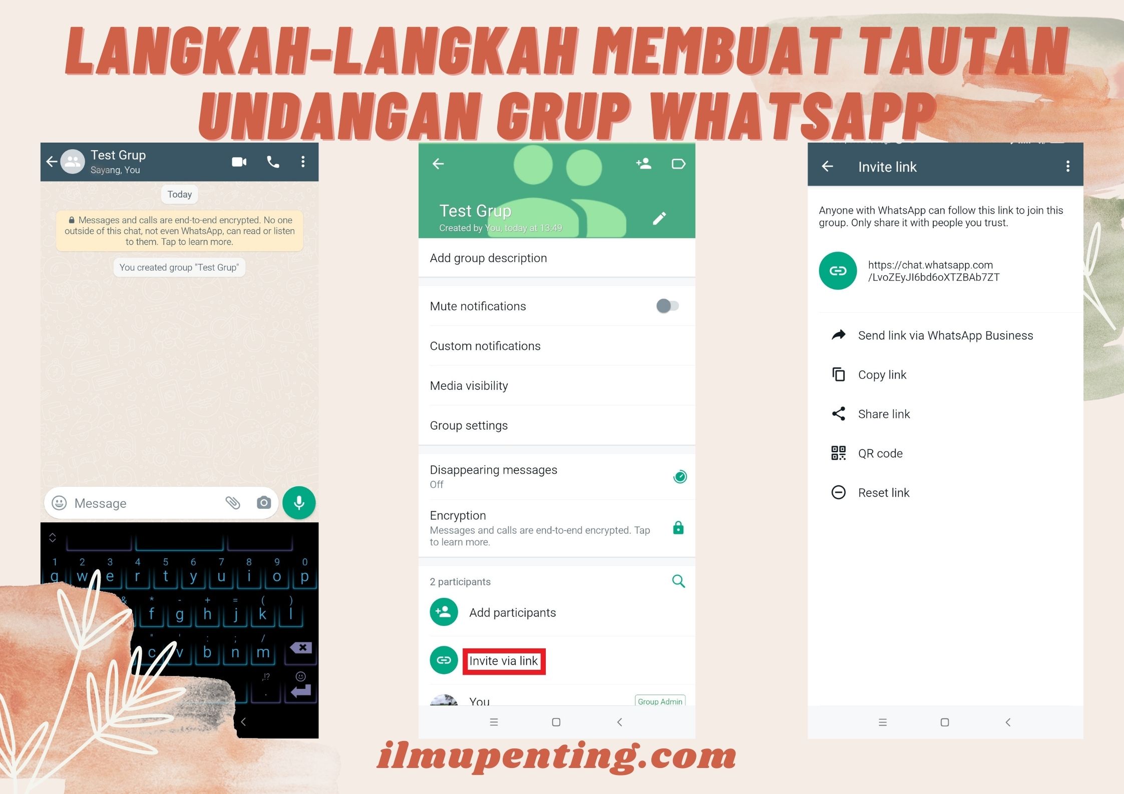 Langkah-langkah Membuat Tautan Undangan Grup WhatsApp