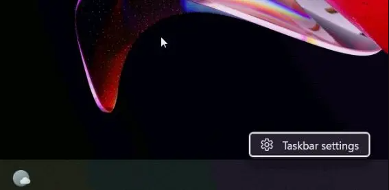 Membuka Taskbar Setting