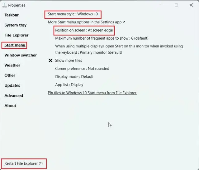 Tampilan Start Menu Ubah dari Windows 11 ke Windows 10