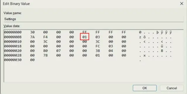 Edit Binary Value