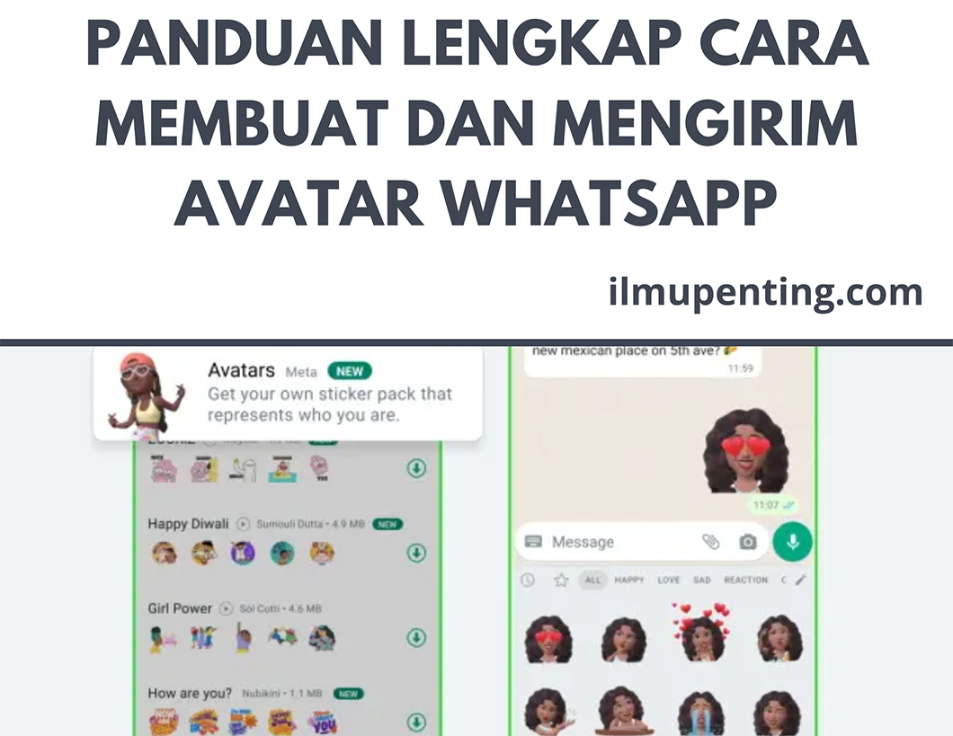 Panduan Lengkap Cara Membuat dan Mengirim Avatar WhatsApp